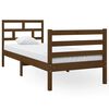 vidaXL Cadre de lit sans matelas marron miel 75x190 cm bois massif