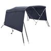 vidaXL Toit bimini &agrave; 3 arceaux parois lat&eacute;rales 183x(154-167)x137 cm
