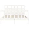 vidaXL Cadre de lit sans matelas blanc bois de pin massif