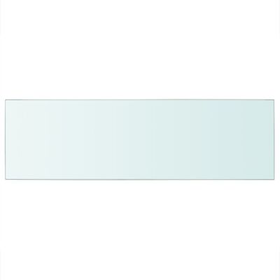 vidaXL Panneau pour étagère Verre transparent 80 x 25 cm