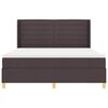 vidaXL Lit &agrave; ressorts avec matelas Marron 140 x 200 cm tissu