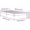 vidaXL Cadre de lit sans matelas sonoma gris 90x190 cm