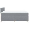 vidaXL Sommier &agrave; lattes de lit avec matelas Gris clair 140x190cm Tissu