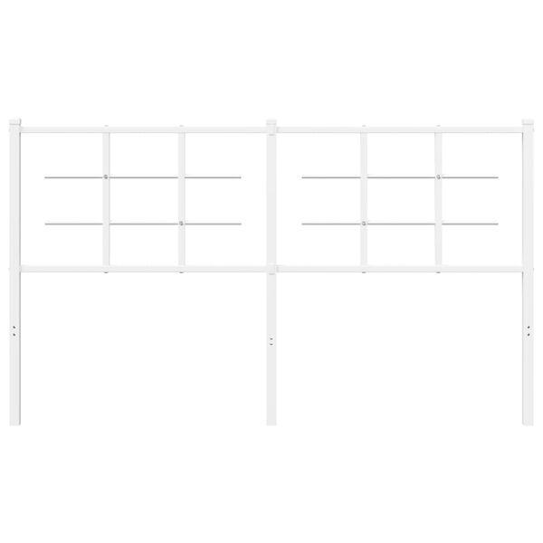 vidaXL T&ecirc;te de lit de remplacement m&eacute;tal blanc 150 cm