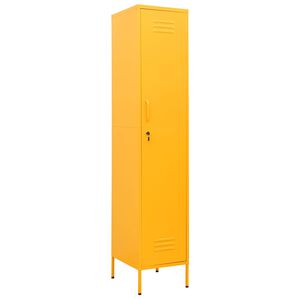 vidaXL Armoire &agrave; casiers Jaune moutarde 35x46x180 cm Acier