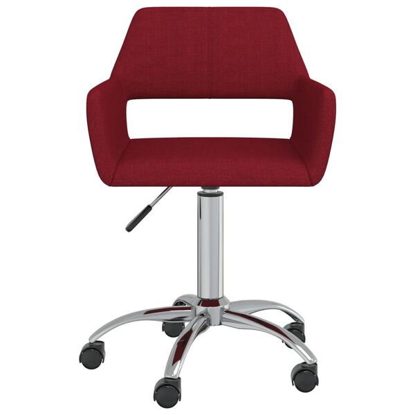 vidaXL Chaises pivotantes &agrave; manger lot de 6 rouge bordeaux tissu