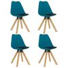 vidaXL Ensemble de salle &agrave; manger 5 pcs Noir et turquoise