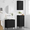 vidaXL Ensemble de mobilier de salle de bain avec tiroir 3 pcs Noir