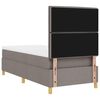 vidaXL Lit &agrave; ressorts avec matelas Taupe 80 x 200 cm tissu