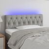 vidaXL T&ecirc;te de lit &agrave; LED Gris clair 90x7x78/88 cm Tissu