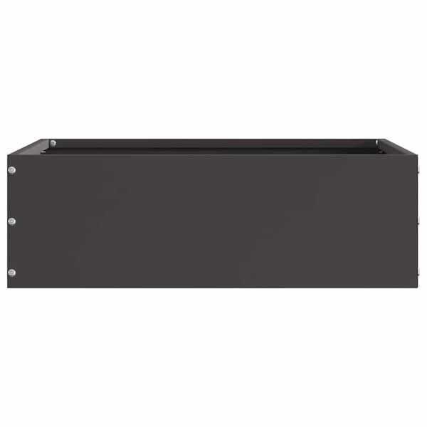 vidaXL Bordure de Pelouse 6 pcs Noir 40 x 40 x 13 cm Acier