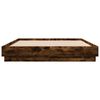 vidaXL Cadre de lit sans matelas ch&ecirc;ne fum&eacute; 140x200 cm