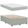 vidaXL Cadre de lit avec matelas Gris clair 120 x 190 cm tissu