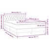 vidaXL Sommier &agrave; lattes de lit avec matelas rose 140x210 cm velours
