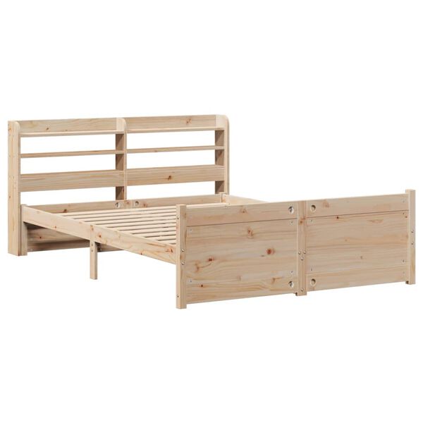 vidaXL Cadre de lit avec t&ecirc;te de lit sans matelas 120x190 cm