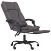 vidaXL Fauteuil de massage inclinable de bureau Gris Similicuir