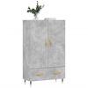 vidaXL Buffet haut gris b&eacute;ton 69,5x31x115 cm bois d'ing&eacute;nierie