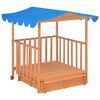 vidaXL Maison de jeu d'enfants et bac à sable Bois de sapin Bleu UV50