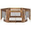 vidaXL Portillon pour chien avec supports 6 pcs Bois ancien 80 x 60 cm