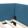 vidaXL Cadre de lit d'angle Bleu 80 cm x 200 cm VeloursetContreplaqu&eacute;