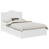 vidaXL Lit de Rangement Blanc 135 x 190 cm Bois d'ing&eacute;nierie