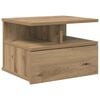 vidaXL Table de nuit flottante Ch&ecirc;ne artisanal 40 x 31 x 28 cm