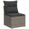 vidaXL Salon de jardin 11 pcs avec coussins gris clair résine tressée