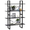 vidaXL Biblioth&egrave;que &agrave; 4 niveaux gris 100x30x140 cm bois d'ing&eacute;nierie