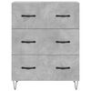 vidaXL Buffet gris b&eacute;ton 69,5x34x90 cm bois d'ing&eacute;nierie