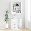 vidaXL Buffet haut Blanc Bois d'ing&eacute;nierie