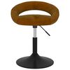 vidaXL Chaises pivotantes &agrave; manger lot de 2 Marron Velours