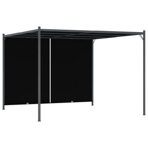 vidaXL Pergola de jardin avec toit r&eacute;tractable 3x3 m Anthracite