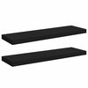 vidaXL &Eacute;tag&egrave;res murales flottantes 2 pcs noir 80x23,5x3,8 cm MDF
