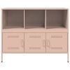 vidaXL Buffet rose 100,5x39x79 cm acier