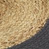 vidaXL Napperons 6 pcs Naturel et anthracite 38 cm Jute et coton