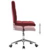 vidaXL Chaises &agrave; manger lot de 2 bordeaux tissu