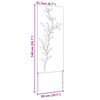 vidaXL Écran de confidentialité de jardin Floral Blanc 50 x 140 cm