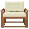 vidaXL Sofa de milieu ext&eacute;rieur Bois d'Acacia Massif Naturel