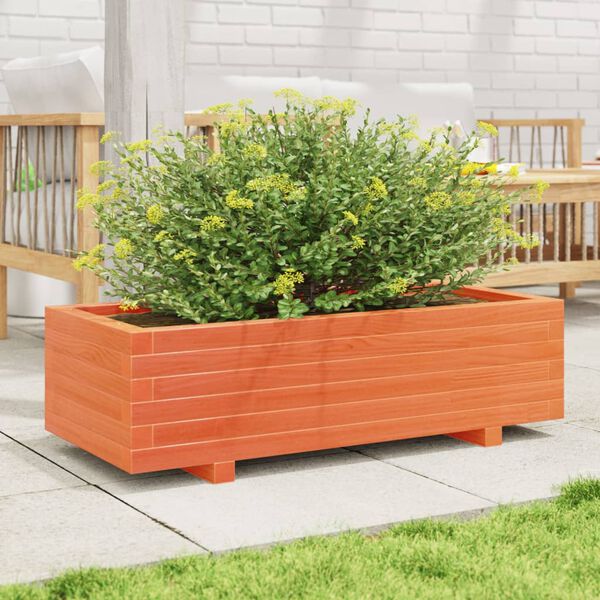 vidaXL Jardini&egrave;re cire marron 90x40x26,5 cm bois de pin massif