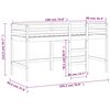 vidaXL Lit mezzanine enfants avec rideaux sans matelas 90x190 cm