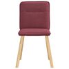 vidaXL Chaises à manger lot de 2 rouge bordeaux tissu