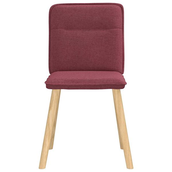 vidaXL Chaises à manger lot de 2 rouge bordeaux tissu