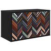 vidaXL Meuble TV mural OMMEN 69 x 33 x 40 cm Ch&ecirc;ne noir