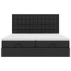 VidaXL Cadre de lit ottoman avec matelas noir 160x200 cm similicuir