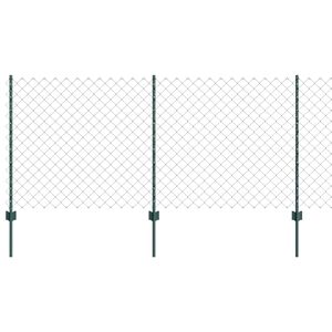 vidaXL Cl&ocirc;ture grillag&eacute;e avec poteau 10 x 1 m Acier recouvert de PVC