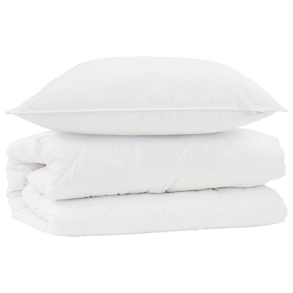 vidaXL Ensemble de Duvet avec oreiller 2 pcs Blanc Microfibre