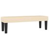 vidaXL Sommier &agrave; lattes de lit avec matelas Cr&egrave;me 200x200 cm Tissu