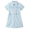Combinaison enfants avec manches courtes bleu doux 104