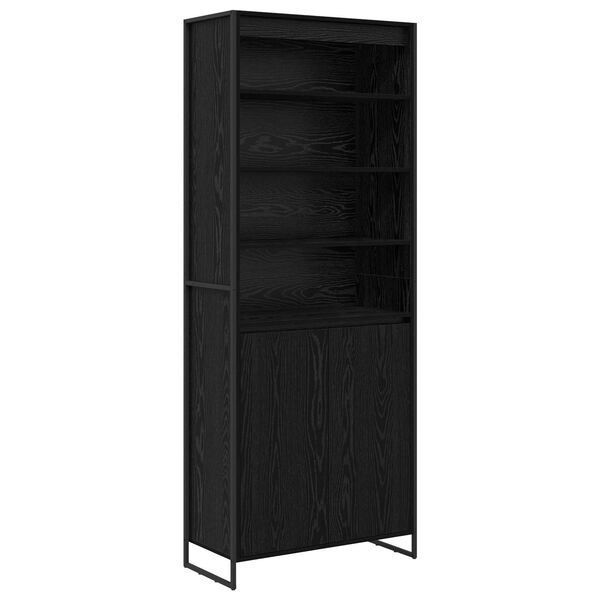 vidaXL Armoires Hautes 2 pcs Ch&ecirc;ne noir 79 x 36 x 200 cm