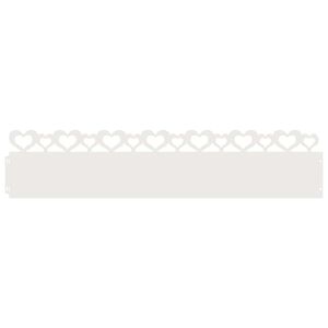 vidaXL Bordures de pelouse 10 pcs Blanc 103 x 0,05 x 22 cm Acier